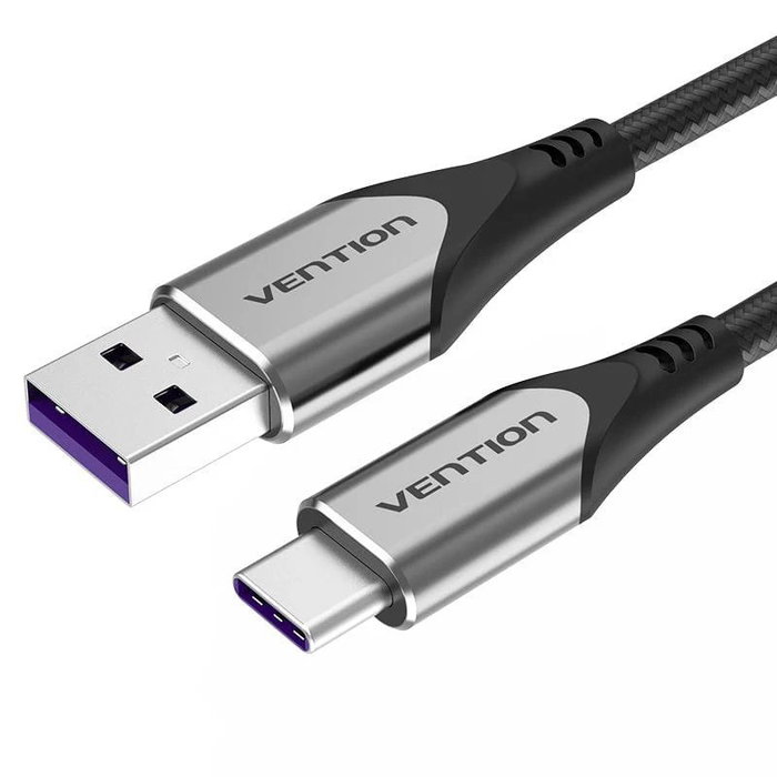 Vention Cable USB-C a USB 2.0 COFHH, 100W 5A, 480 Mbps, 2m, Gris Vention Cable USB-C a USB 2.0 COFHH, 100W 5A, 480 Mbps, 2m, Gris